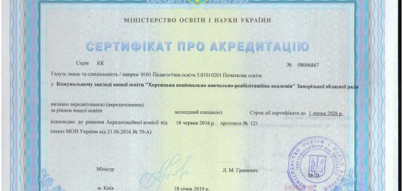 Сертифікати про акредитацію